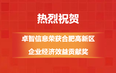 熱(rè)烈祝賀!卓智信息榮獲合肥高(gāo)新區(qū)企業經濟效益貢獻獎